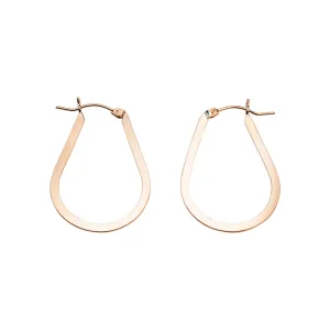 Gold Filled Flat Tear Drop Hoops