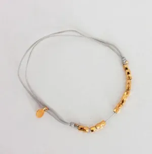 Gold Nugget Silk Thread Bracelets