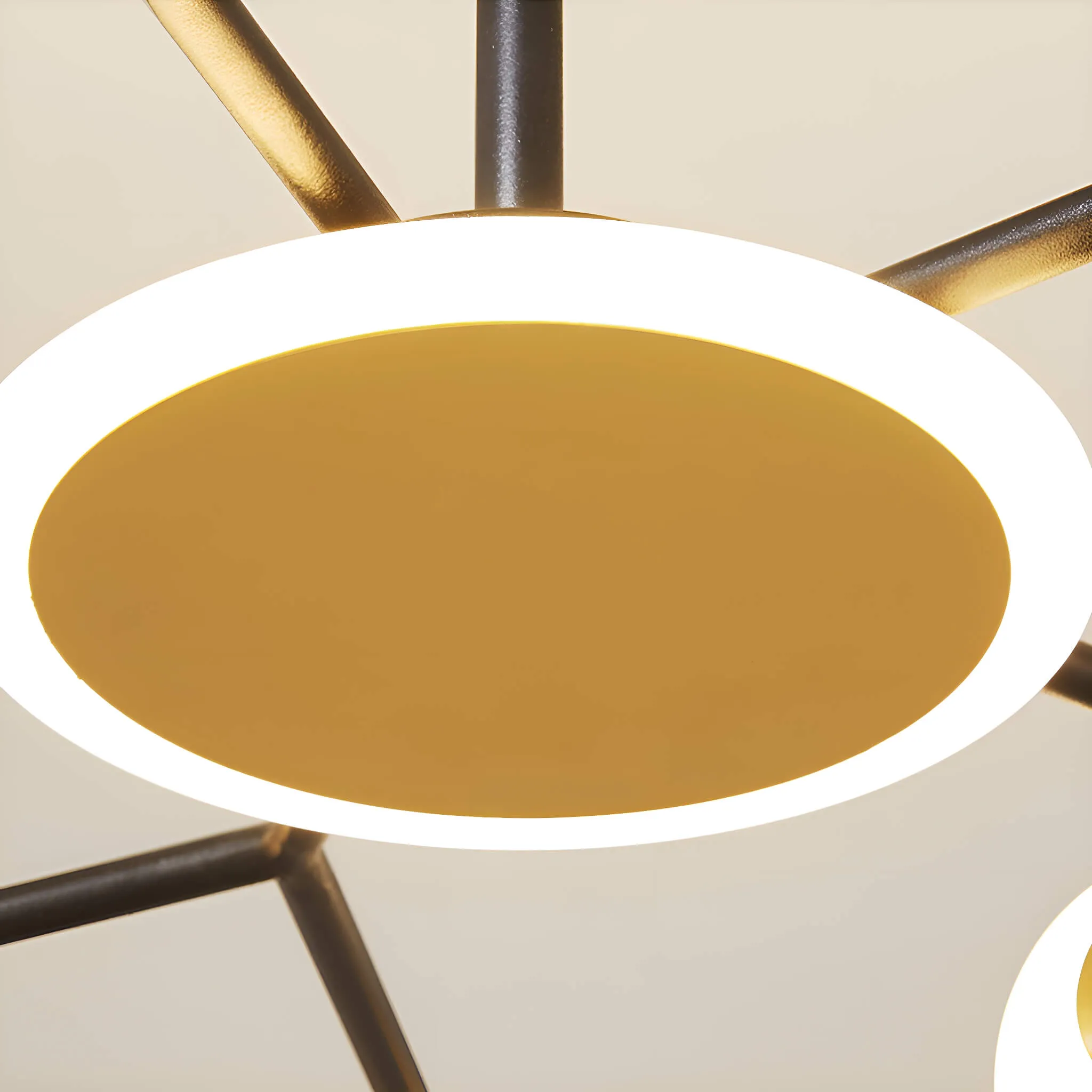 Gold Rings Modern Sputnik Ceiling Lights