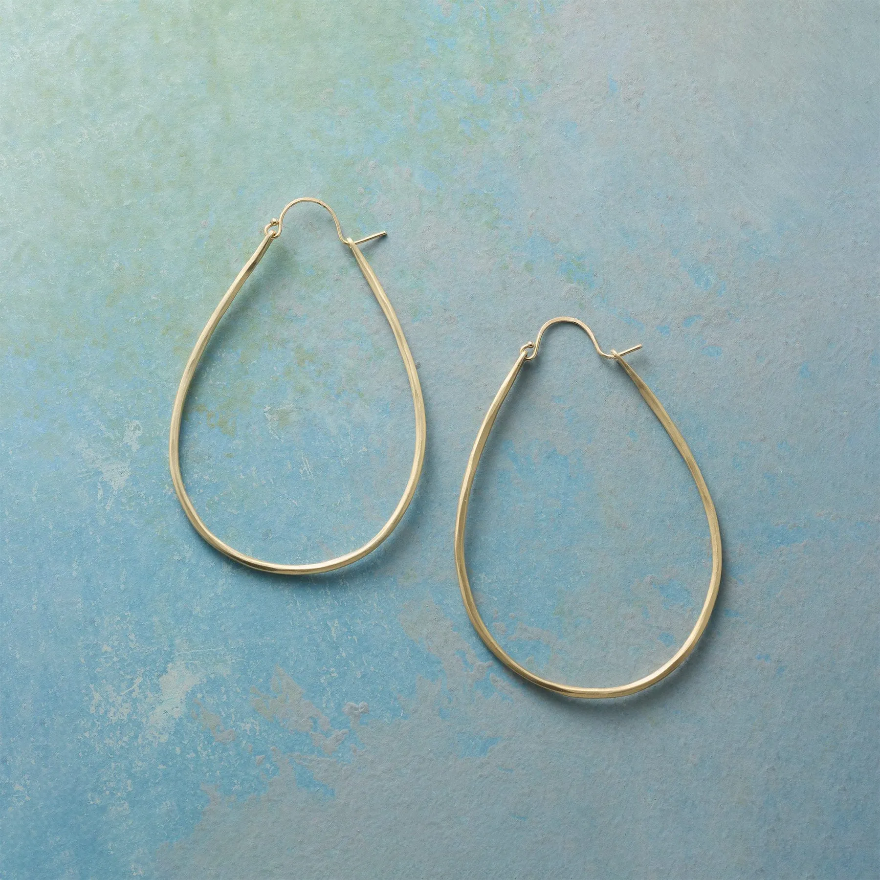 Golden Pear Hoops