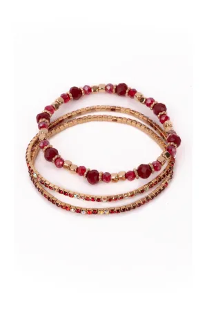 Great Pretenders Boutique Ruby Red Bracelet Set