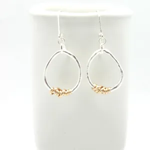 HERA Collection: HERA Gold Wrapped Silver Hoop Earrings