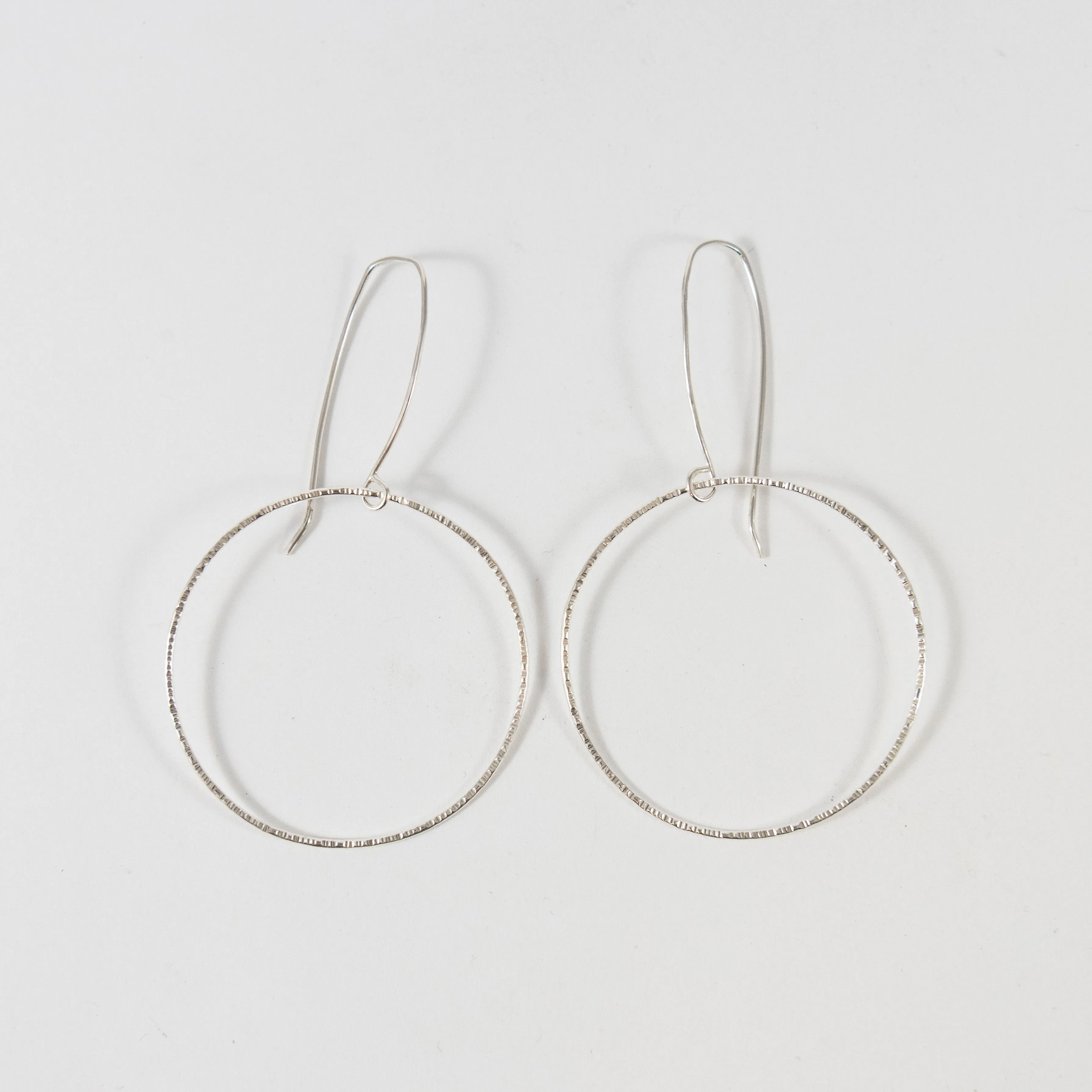 Large New Moon Earrings in Sterling Silver