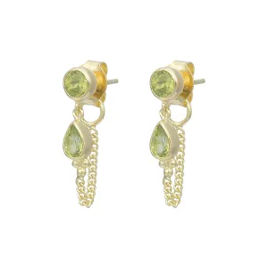 Leona Gold Peridot Studs