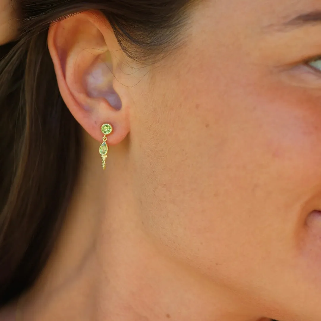 Leona Gold Peridot Studs