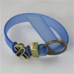 Light Blue Awareness Ribbon Bracelet Buckle Clasp Soft Vinyl Cord