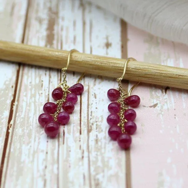 Love Drop Ruby Earrings