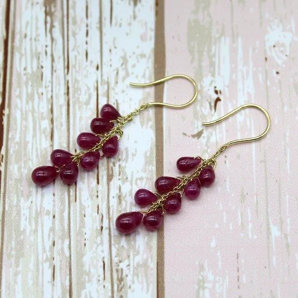 Love Drop Ruby Earrings