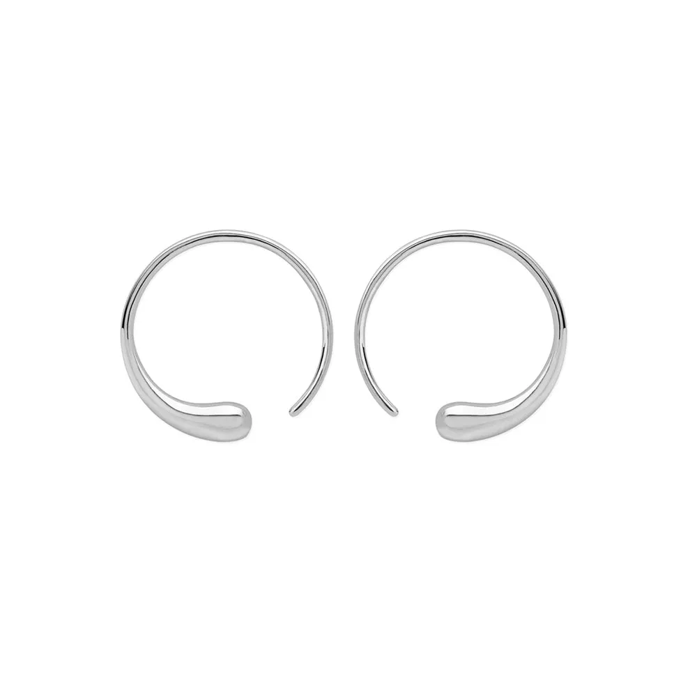 Luna Hoops in Sterling Silver