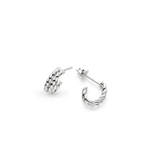 Marina Rope Stud Hoop Earrings