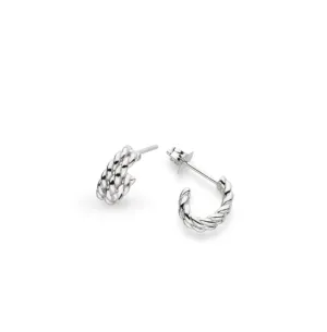 Marina Rope Stud Hoop Earrings