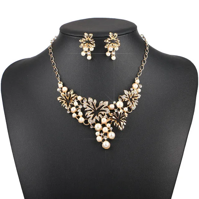 Match-Right Women Necklace Simulated Pearl Statement Necklaces Pendants Trendy Jewelry Necklace Women Accessories  KK029