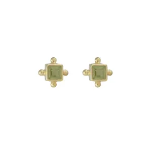 Mini Gias Gold Peridot Studs