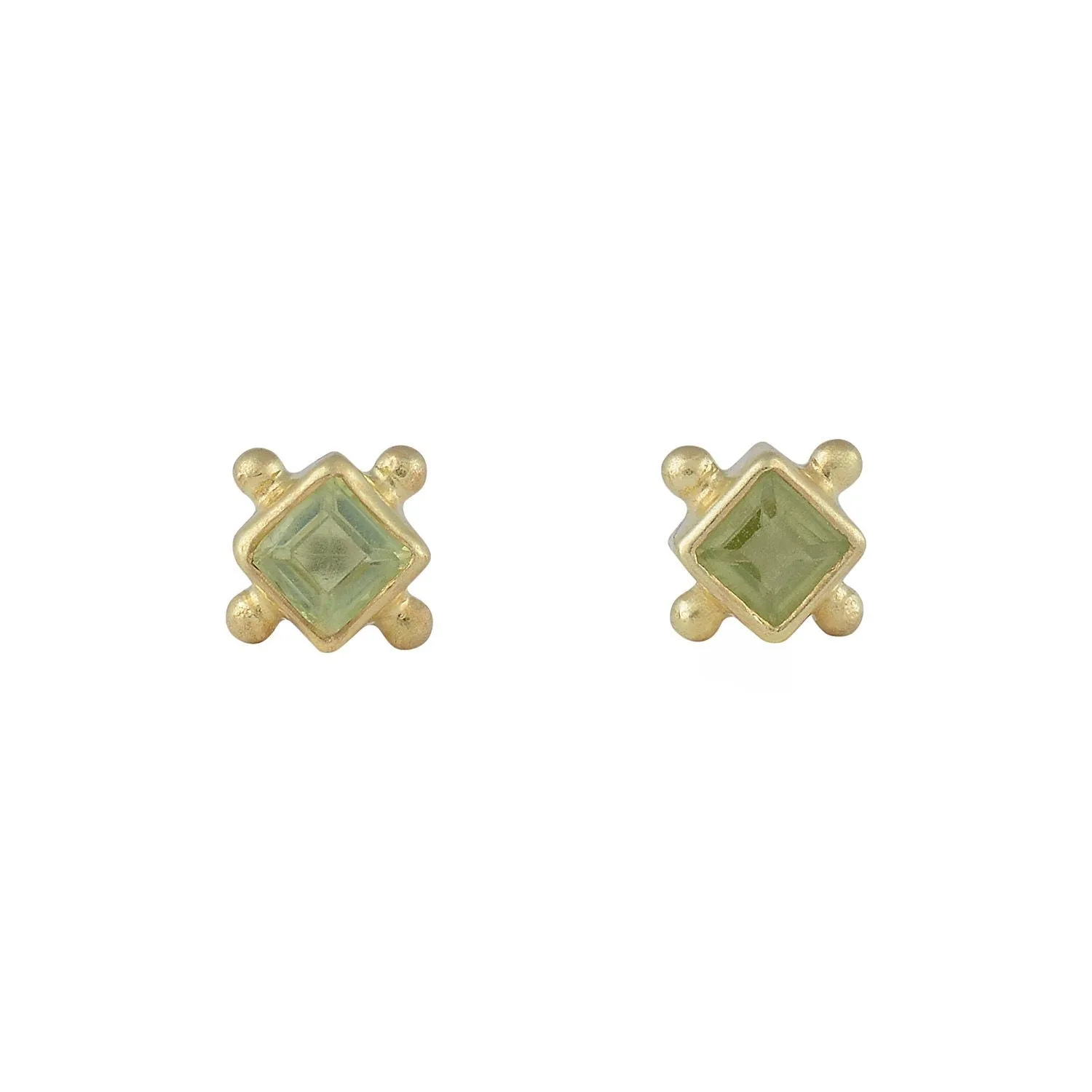 Mini Gias Gold Peridot Studs