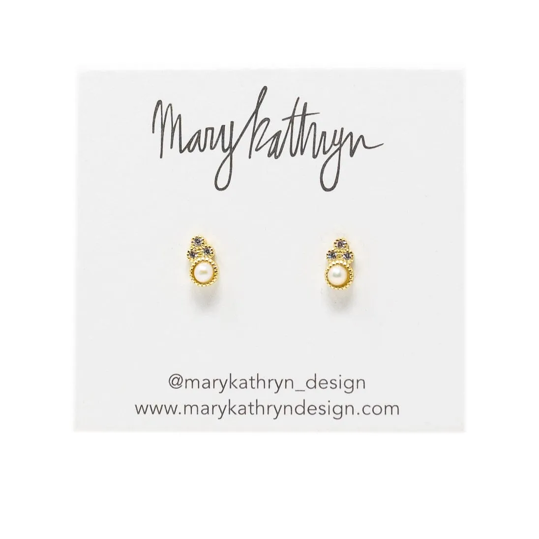 Mini Lindsay Pearl Studs