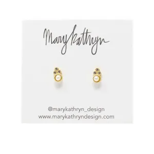 Mini Lindsay Pearl Studs