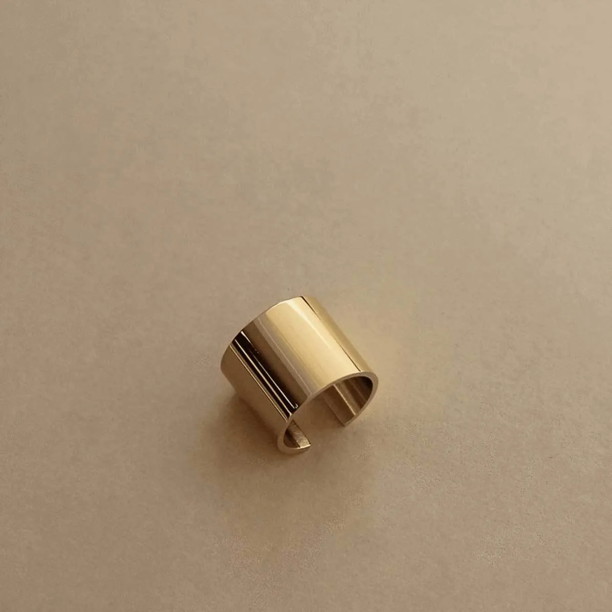 Minimally-Edgy 18k Gold-Plated Ring