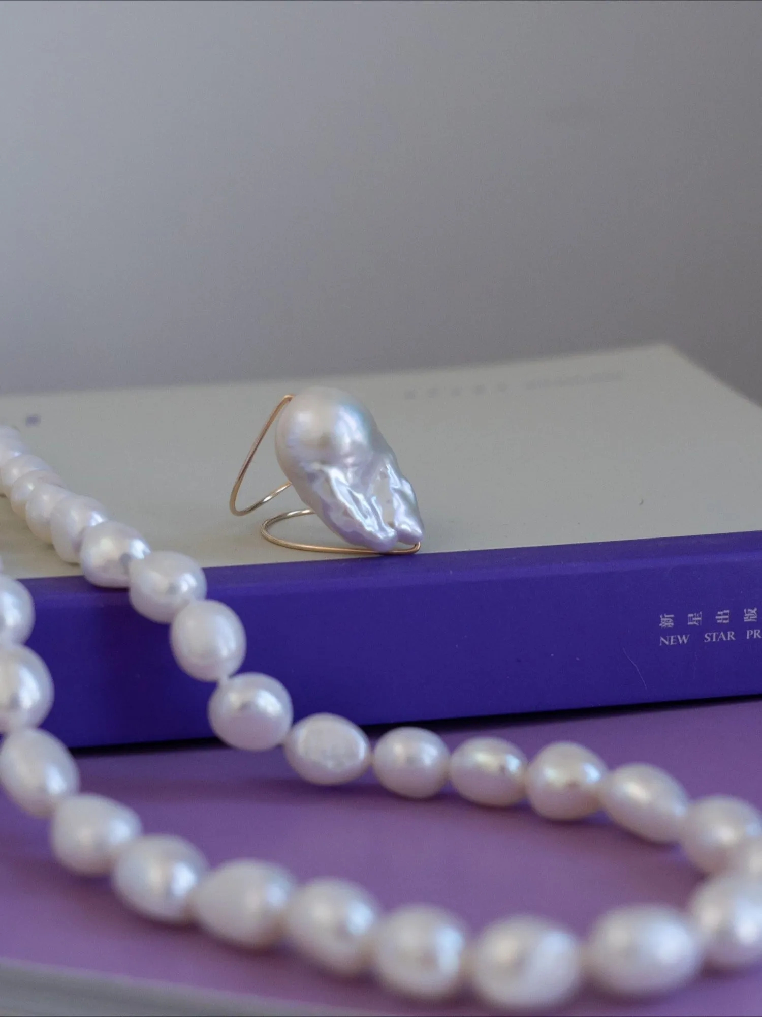 Miracle Series Minimalist Open Baroque Pearl Ring