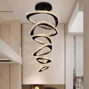 Modern Luxury Crystal Chandelier - Rings Design