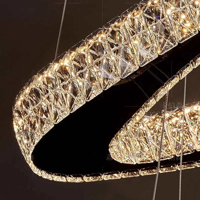 Modern Luxury Crystal Chandelier - Rings Design