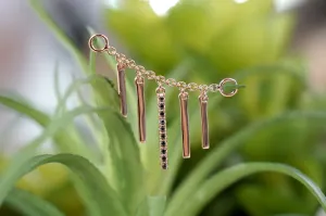 Modern Mood Chain With Dripping Gold Bars