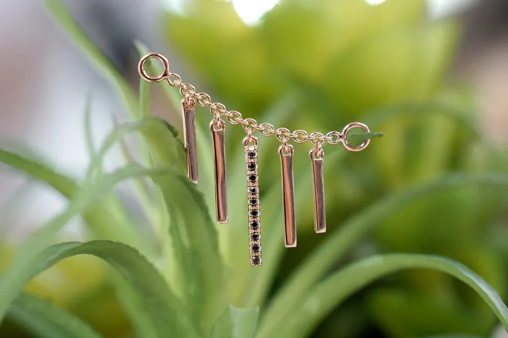 Modern Mood Chain With Dripping Gold Bars