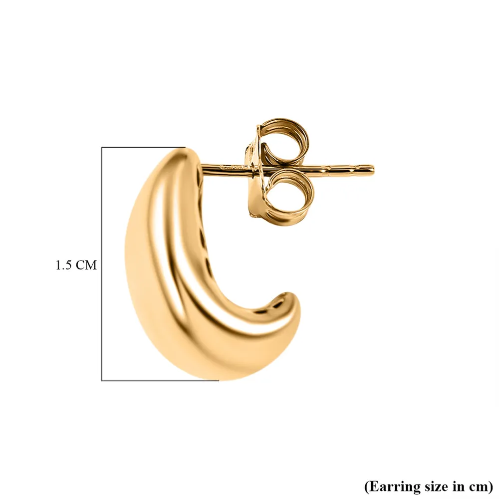 Molto Wave Hoops in 9K Gold