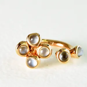 Monica Castiglioni Pistillini 28 Bronze & Moonstone Ring