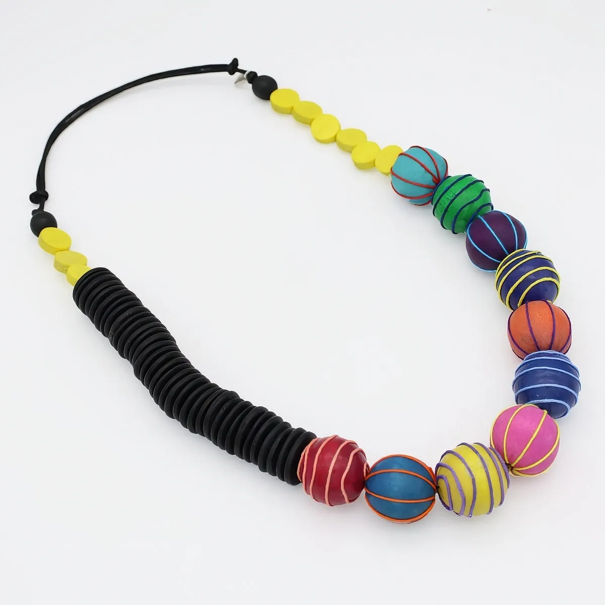 Multi-Color Anaya Wrapped Bead Necklace