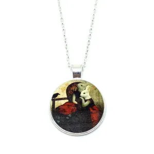 Mythical Rabbitgirls on Throne Necklace