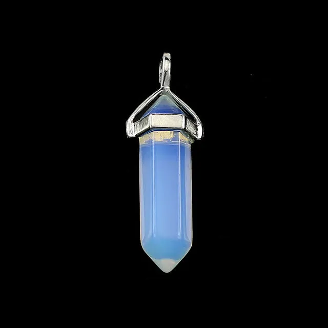 Natural Stone Pendants Point Pendants Charms pendants Quartz Opal Stone Chakra Pendant Jewelry Making Assorted Necklace