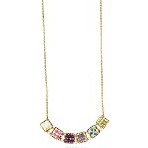 Necklace 4440 SM with Opal, Moonstone Garnet Multi Spinel and Sapphire by Michelle Pressler Jewelry