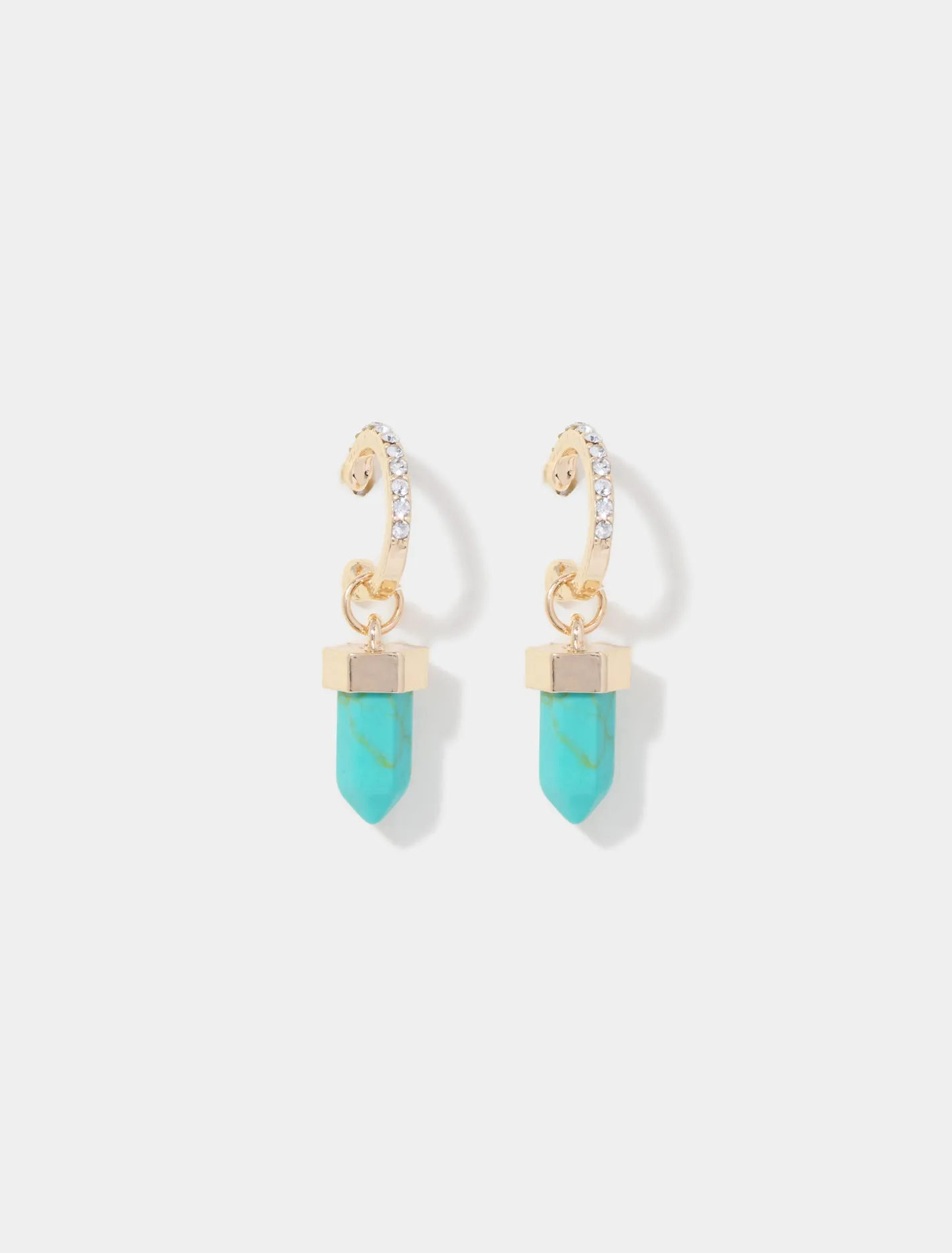 Niara Natural Stone Hoop Earrings