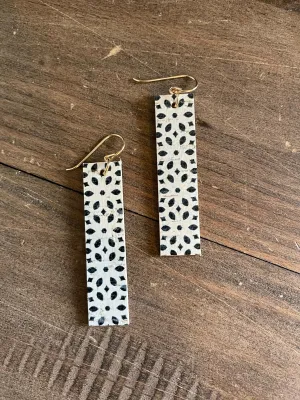 Oblong Printed Earrings