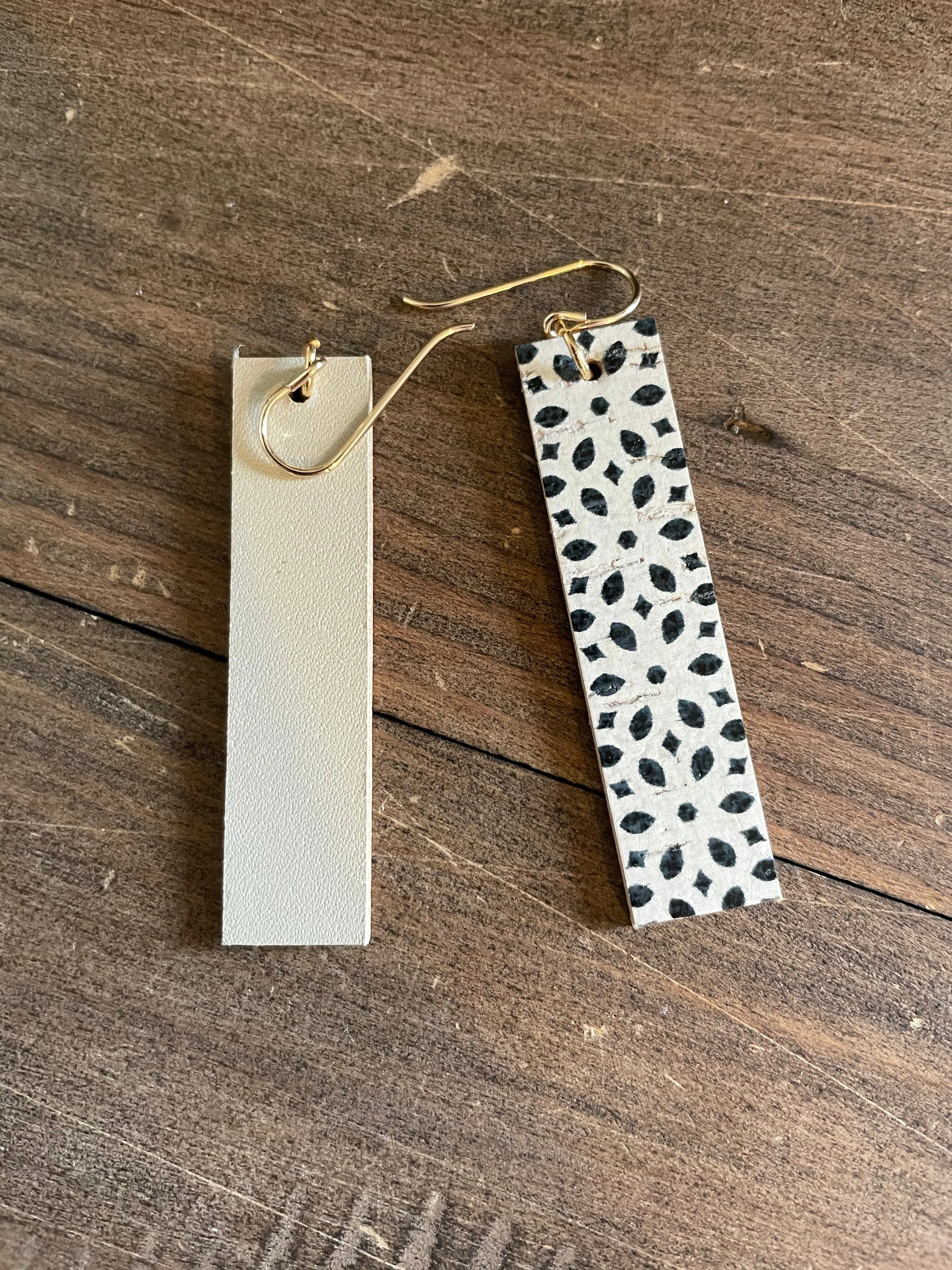 Oblong Printed Earrings