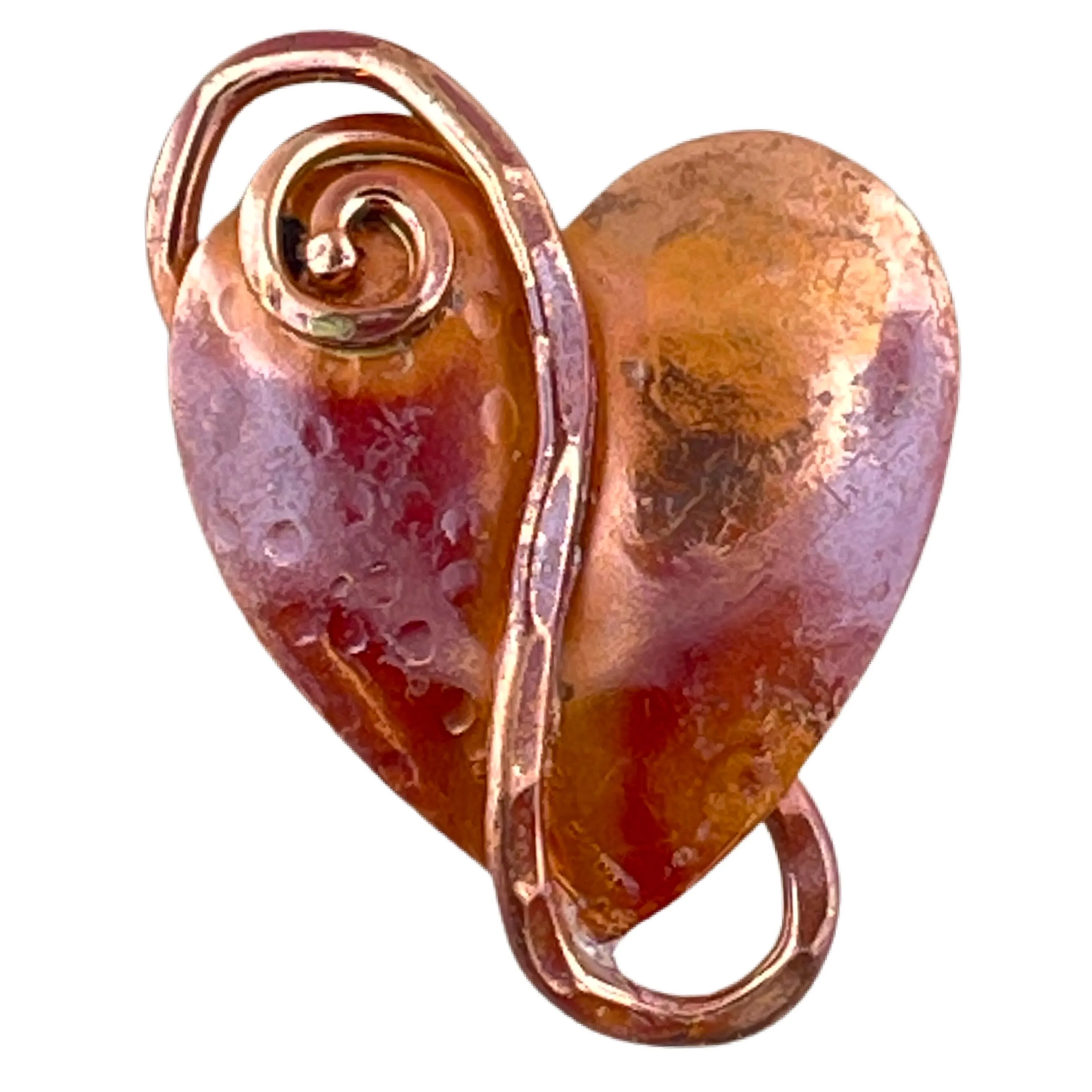 Old-Fashioned Elegance: Copper Heart Pendant by Patricia Healey