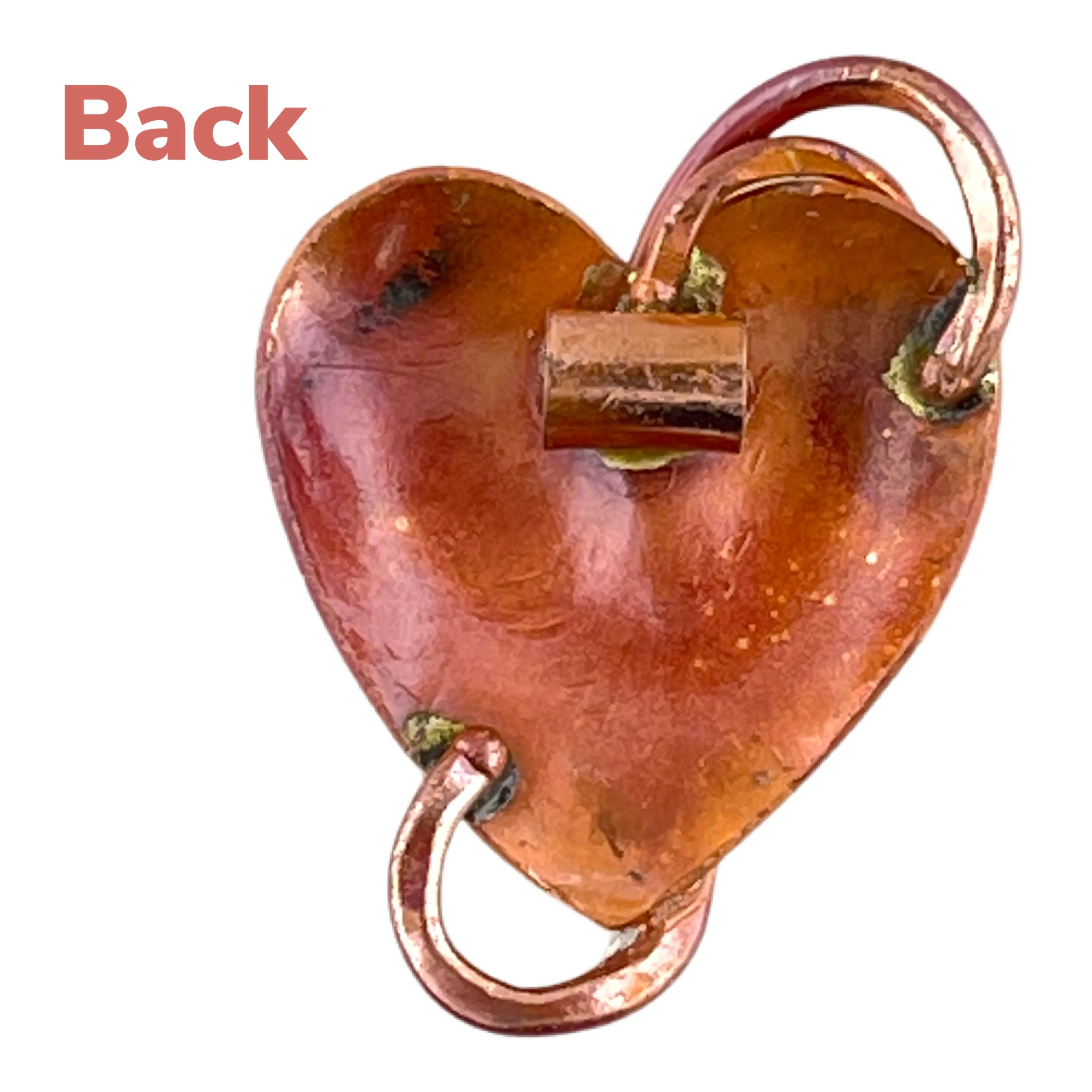 Old-Fashioned Elegance: Copper Heart Pendant by Patricia Healey