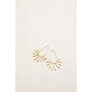 Palmetto Hoop Earrings Gold