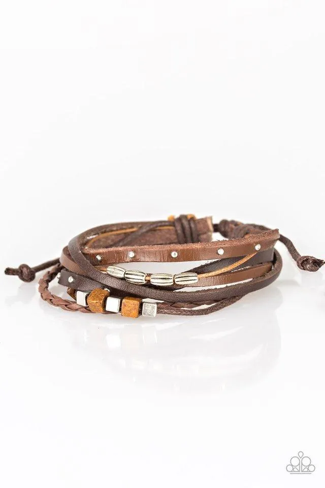 Paparazzi Bracelet ~ Carefree Camper - Brown