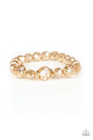 Paparazzi Bracelet ~ Crystal Collision - Gold