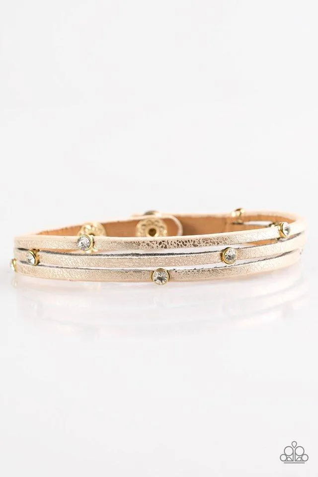 Paparazzi Bracelet ~ Drop A SHINE - Gold