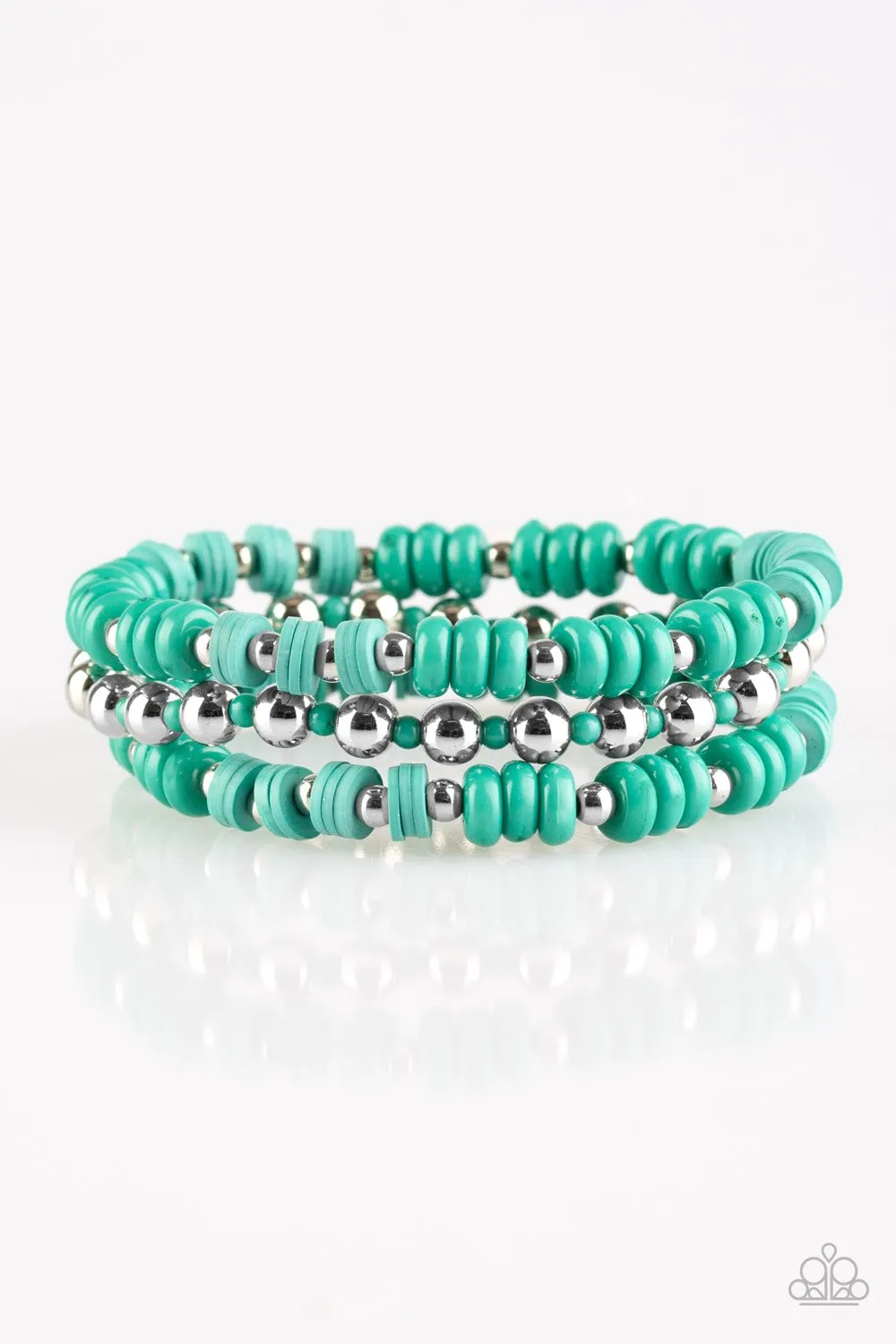 Paparazzi Bracelet ~ Tenaciously Tenacious - Green