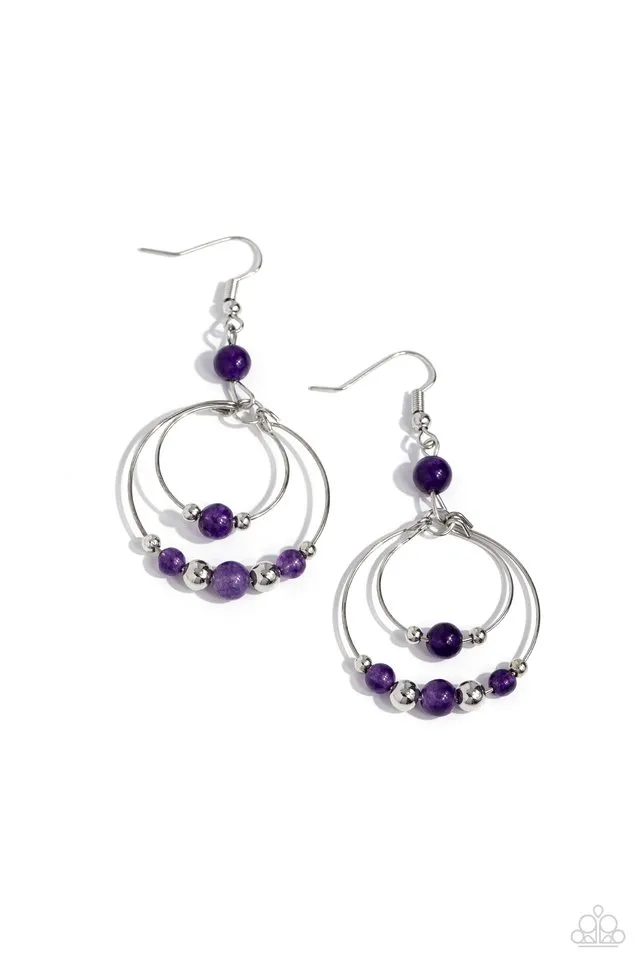 Paparazzi Earring ~ Eco Eden - Purple