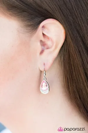 Paparazzi Earring ~ Ocean Cruise - Pink