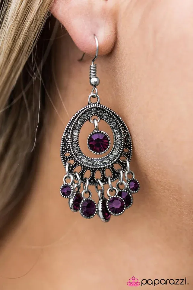 Paparazzi Earring ~ Richly Radiant - Purple