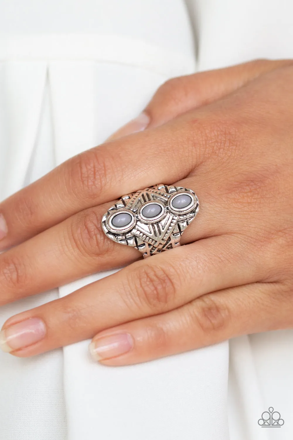 Paparazzi Mayan Motif Silver Ring