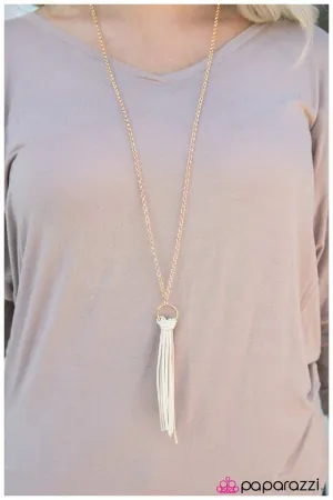 Paparazzi Necklace ~ FRINGE with Benefits - Gold