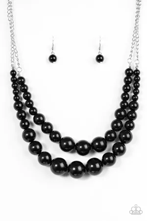 Paparazzi Necklace ~ Full BEAD Ahead! - Black