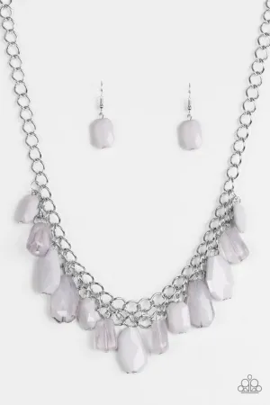 Paparazzi Necklace ~ Glacier Goddess - Silver