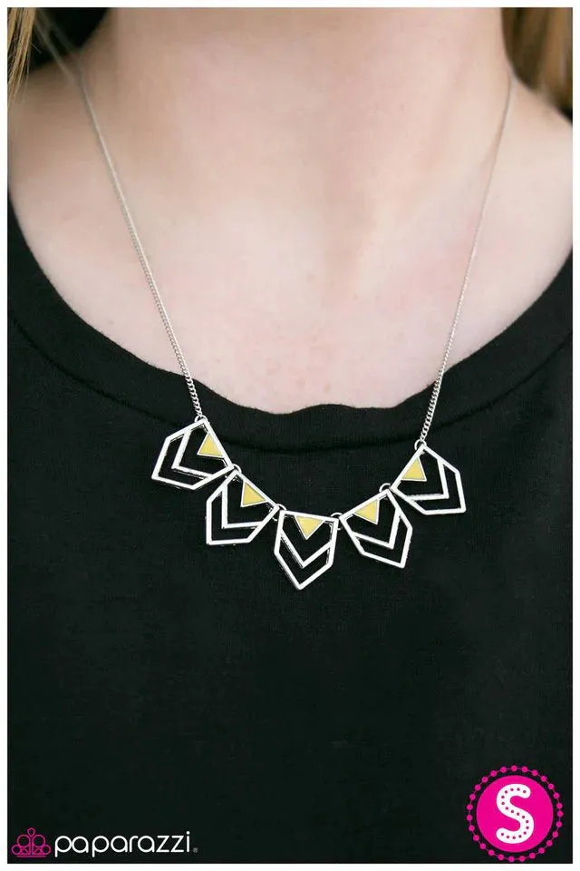 Paparazzi Necklace ~ I Wont Bite - Yellow